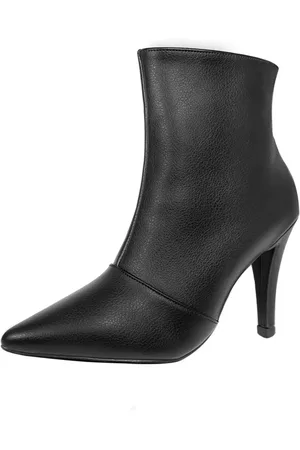 Luiza Sobreira Bota Salto Alto Fino Cano Curto Bico Fino Preta Mod. 2229
