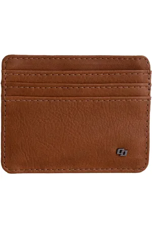 Colcci Porta Cartão Couro Placa Caramelo Masculino