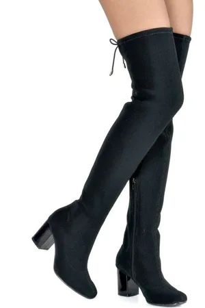 VIA MARTE Bota Feminina Over Knee 23-2510 Preta