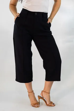 Anticorpus JeansWear Calça Feminina Capri Alta Alfaiataria Leve Anticorpus