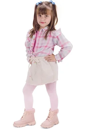 Angipé Infantil - Kit Bota Feminina Bota Coturno Feminino E Meia Calça Kit Inverno