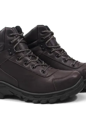 BREFFER Bota Adventure Masculina Conforto Dia a Dia Trilha Escuro 37