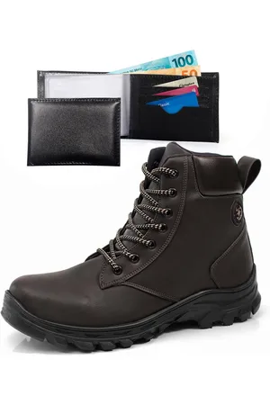 BREFFER Bota Coturno Masculina Adventure Tratorada + Carteira Básica 37