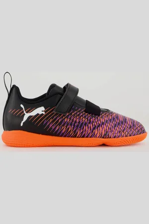 PUMA Chuteira Future 8 Play IT V Futsal Preta e Vermelha