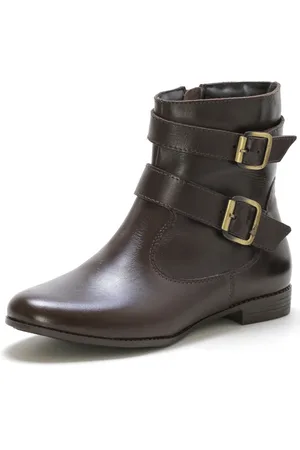 KUENTO SHOES Bota Cano Curto Feminina em Couro