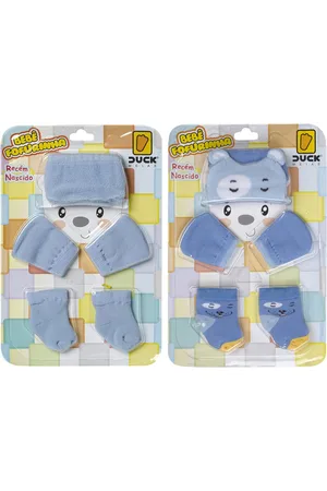 Minipasso Infantil - Kit 2 Saida De Maternidade Masculino Touca Luva E Meia