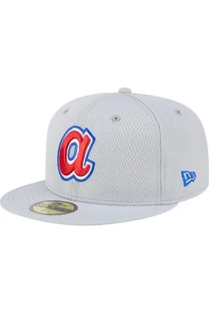 New Era Boné 59fifty Atlanta Braves Aba Reta Fitted