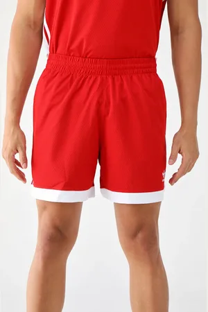 adidas Bermuda de Moletom Reta Mockeylet Vermelha