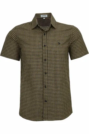 Amil Camisa Manga Curta Retry Modelagem Comfort Tecido Algodão 1857 Ocre