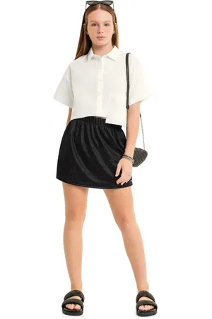 Gloss Infantil - Camisa Cropped Juvenil Off-White