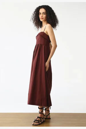 Gentleman Farmer Vestido Midi Alcinhas