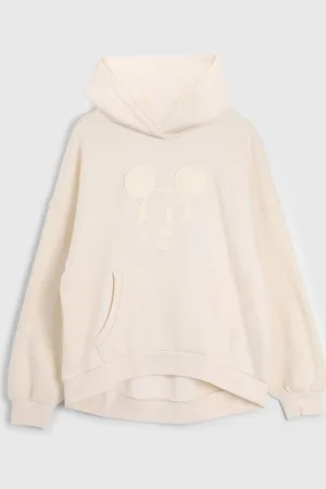 GAP Infantil - Blusa de Moletom Com Capuz Mickey Mouse Off-White