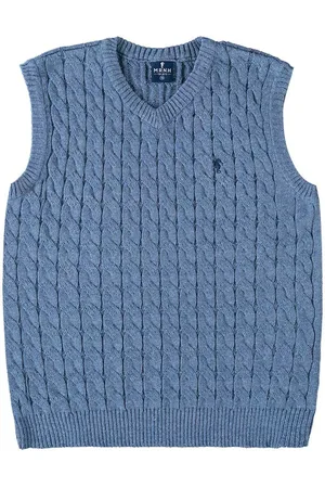 Onda Marinha Infantil - Colete em Tricô Masculino