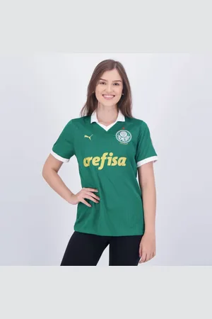 PUMA Camisa Palmeiras I 2024 Feminina Patch Libertadores