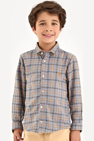 Onda Marinha Infantil - Camisa Xadrez em Flanela Masculina
