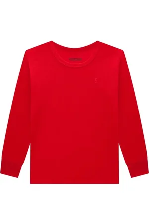 Onda Marinha Infantil - Camiseta Manga Longa em Quadrile