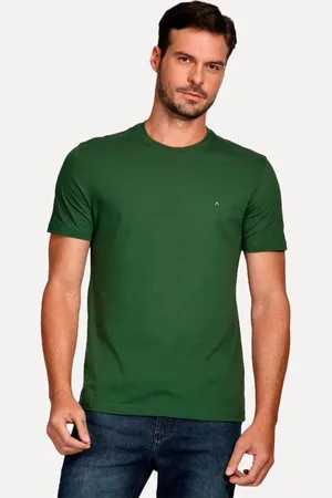 Aramis Camiseta Masculina Basic Lisa Verde Musgo Incolor