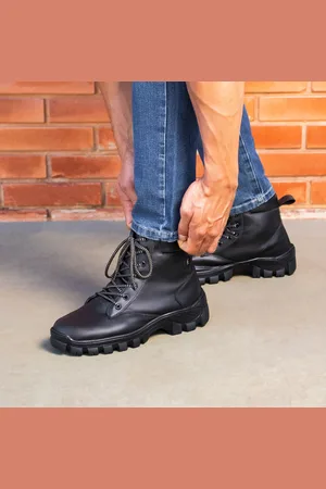 BREFFER Bota Coturno Masculina Adventure Engenheiro Segurança