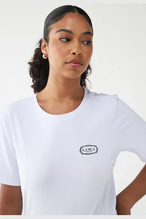 LANCA PERFUME Camiseta Reta Logo Branca