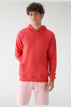 Benellys Moletom Canguru Masculino Flanelado Com Capuz Salmão