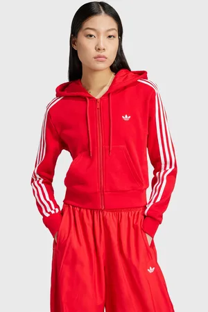 adidas Blusa de Moletom Fechada Adilenium Hoodie Vermelha