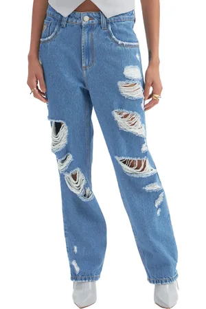LANCA PERFUME Calça Jeans Reta Relax High AI23 Feminino