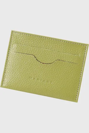 Mariart Porta-Cartão de Couro Zircônio Avocado