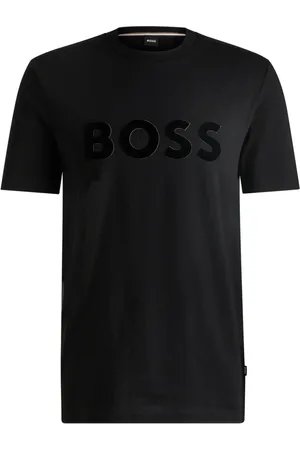 HUGO BOSS Camiseta Regular Em Jersey De Algodão Com Detalhe De Logo