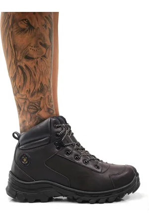 BREFFER Bota Coturno Masculina Adventure Engenheiro Segurança