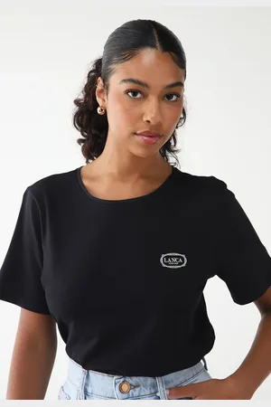 LANCA PERFUME Camiseta Reta Logo Preta