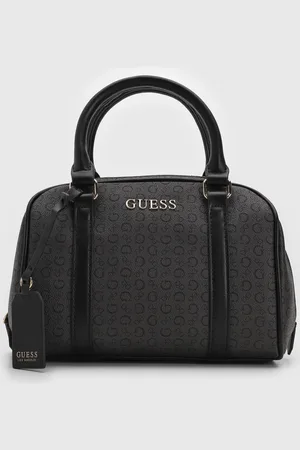 Guess Bolsa Tiracolo Alça Dupla Monograma Preta