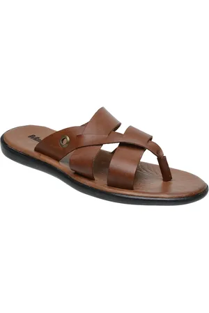 Malbork Chinelo Masculino Conforto Trançado Couro Pinhão 492C