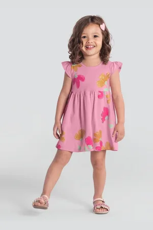 Brandili Infantil - Vestido Menina Com Flores E Glitter