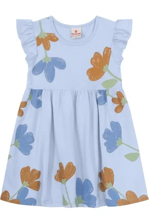 Brandili Infantil - Vestido Menina Com Flores E Glitter