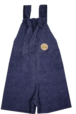 PiftPaft Infantil - Jardineira de e Moletom ecologico Jeans