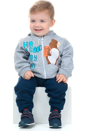 PiftPaft Infantil - Conjunto Moletom felpudo Jaqueta com capuz e calça