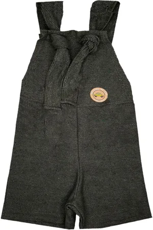 PiftPaft Infantil - Jardineira de e Moletom ecologico Jeans