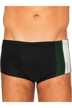 OSKLEN Sunga Masculina Color Band Recortes Verde/Off/Preta Incolor