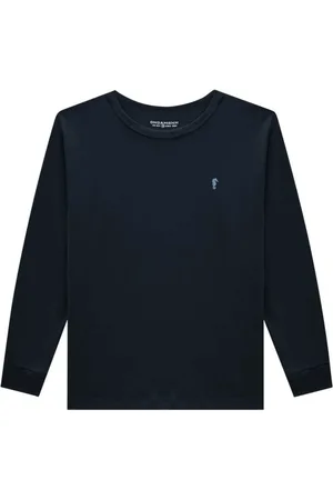 Onda Marinha Infantil - Camiseta Manga Longa Suedine