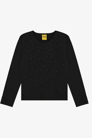 Rovitex Kids Infantil - Blusa Manga Longa Com Aplicação Strass Rovi