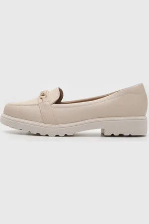MODARE Mocassim Tratorado Aplicação Off-White