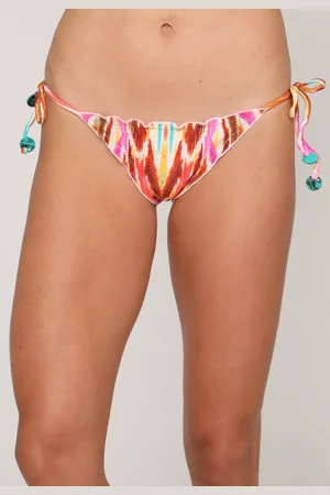 Cia Maritima Calcinha String Abstrata Laranja