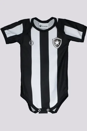 Torcida Baby Body Botafogo Stripe II e Branco