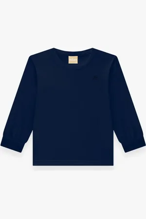 MILON Infantil - Camiseta Básica Menino Manga Longa