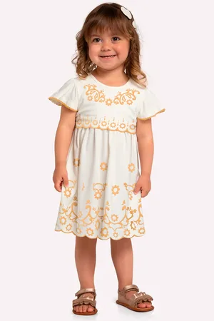MILON Infantil - Vestido Menina Flores
