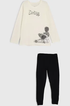 Elian Kit Pijama 2pçs Longo Blusa E Calça Off-White
