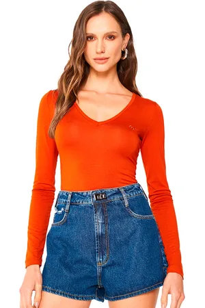Colcci Blusa Slim Gola V In24 Feminino