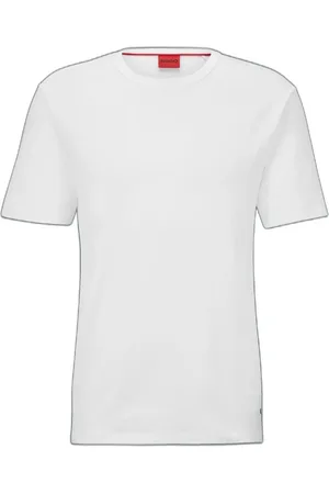 HUGO BOSS Camiseta Regular Fit Em Algodão Pima Com Logotipo Contrastante