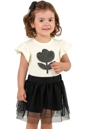 Elian Infantil - Conjunto Menina Blusa e Saia Tule