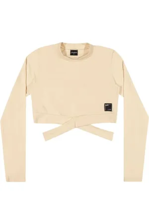 Elian Blusa Cropped Manga Longa Off 12 Off-white